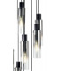 Round Pendant 15 Light Adjustable E27 Black Smoke Fade Glass Item Weight: 25.3kg-10