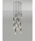 Round Pendant 15 Light Adjustable E27 Black Smoke Fade Glass Item Weight: 25.3kg-17