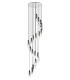 Round Pendant 21 Light Adjustable E27 Black Smoke Fade Glass Item Weight: 38.2kg-1