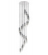 Round Pendant 21 Light Adjustable E27 Black Smoke Fade Glass Item Weight: 38.2kg-4