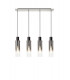 Linear Pendant 4 Light Adjustable E27 Black Smoke Fade Glass-1
