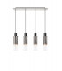 Linear Pendant 4 Light Adjustable E27 Black Smoke Fade Glass-4