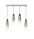Linear Pendant 4 Light Adjustable E27 Black Smoke Fade Glass-7