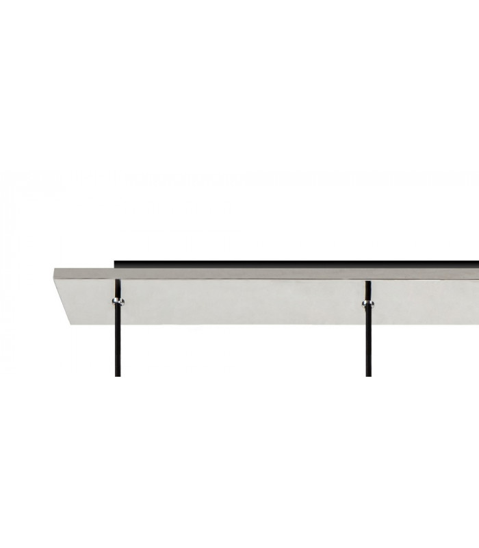 Linear Pendant 4 Light Adjustable E27 Black Smoke Fade Glass-9
