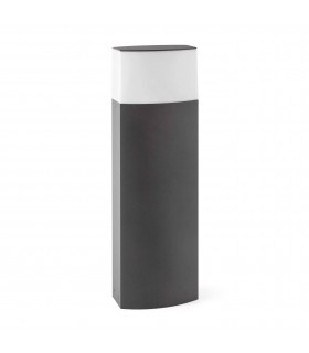 1 Light Outdoor Short Bollard Light White, Dark Grey IP44, E27 - 1