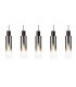 Linear Pendant 5 Light Adjustable E27 Black Smoke Fade Glass-8