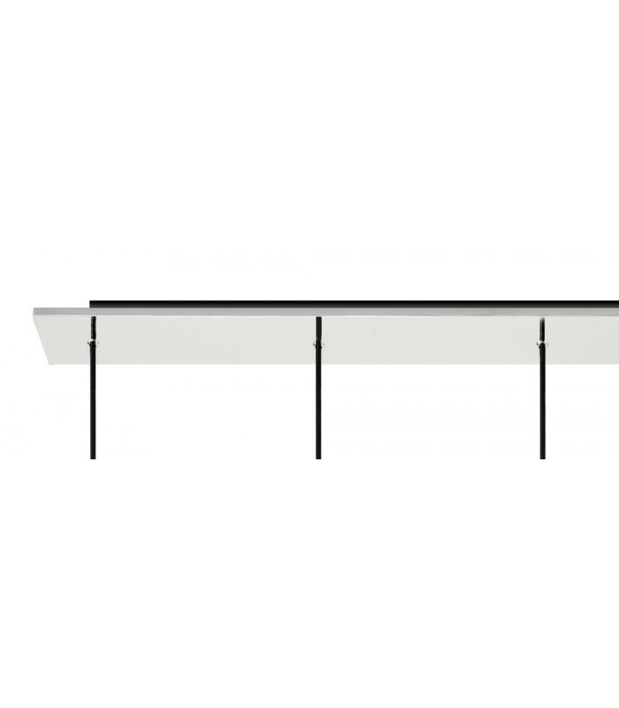 Linear Pendant 5 Light Adjustable E27 Black Smoke Fade Glass-9