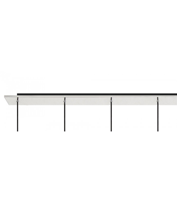 Linear Pendant 7 Light Adjustable E27 Black Smoke Fade Glass-7