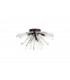 6 Light E14 Semi Flush Brown Oxide  Clear Glass-1