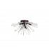 6 Light E14 Semi Flush Brown Oxide  Clear Glass-4