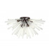 8 Light E27 Semi Flush Brown Oxide  Clear Glass-1