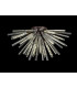 8 Light E27 Semi Flush Brown Oxide  Clear Glass-3