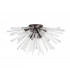 8 Light E27 Semi Flush Brown Oxide  Clear Glass-4