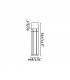 1 Light Outdoor Tall Bollard Light White, Dark Grey IP65, E27 - 3