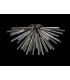 8 Light E27 Semi Flush Brown Oxide  Clear Glass-8