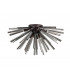8 Light E27 Semi Flush Brown Oxide  Smoke Glass-4