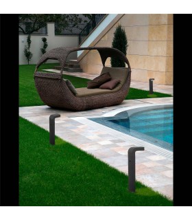 Outdoor Bollard Light White, Dark Grey IP44, E27 - 2