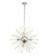 10 Light E14 Round Pendant Polished Nickel  Clear Glass-1