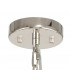 10 Light E14 Round Pendant Polished Nickel  Clear Glass-9