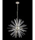 10 Light E14 Round Pendant Polished Nickel  Clear Glass-10