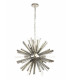 10 Light E14 Round Pendant Polished Nickel  Smoke Glass-1