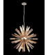10 Light E14 Round Pendant Polished Nickel  Champagne Gold Glass-3