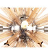 10 Light E14 Round Pendant Polished Nickel  Champagne Gold Glass-6