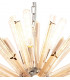 10 Light E14 Round Pendant Polished Nickel  Champagne Gold Glass-8