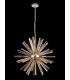 10 Light E14 Round Pendant Polished Nickel  Champagne Gold Glass-10