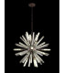 10 Light E14 Round Pendant Brown Oxide  Clear Glass-3