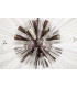 10 Light E14 Round Pendant Brown Oxide  Clear Glass-6