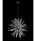 10 Light E14 Round Pendant Brown Oxide  Clear Glass-8