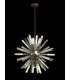 10 Light E14 Round Pendant Brown Oxide  Smoke Glass-3