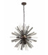 10 Light E14 Round Pendant Brown Oxide  Smoke Glass-4
