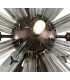 10 Light E14 Round Pendant Brown Oxide  Smoke Glass-6