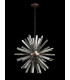 10 Light E14 Round Pendant Brown Oxide  Smoke Glass-10