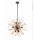 10 Light E14 Round Pendant Brown Oxide  Champagne Gold Glass-4
