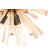 10 Light E14 Round Pendant Brown Oxide  Champagne Gold Glass-7