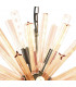 10 Light E14 Round Pendant Brown Oxide  Champagne Gold Glass-8