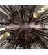 16 Light E27 Round Pendant Brown Oxide  Smoke Glass-6