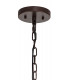 16 Light E27 Round Pendant Brown Oxide  Smoke Glass-8