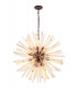 16 Light E27 Round Pendant Brown Oxide  Champagne Gold Glass-1