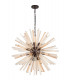 16 Light E27 Round Pendant Brown Oxide  Champagne Gold Glass-4