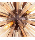 16 Light E27 Round Pendant Brown Oxide  Champagne Gold Glass-6