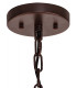 16 Light E27 Round Pendant Brown Oxide  Champagne Gold Glass-8