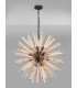 16 Light E27 Round Pendant Brown Oxide  Champagne Gold Glass-9
