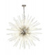 32 Light E27 Round Pendant Polished Nickel  Clear Glass-1