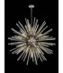 32 Light E27 Round Pendant Polished Nickel  Smoke Glass-3