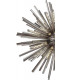 32 Light E27 Round Pendant Polished Nickel  Smoke Glass-5