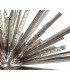 32 Light E27 Round Pendant Polished Nickel  Smoke Glass-7